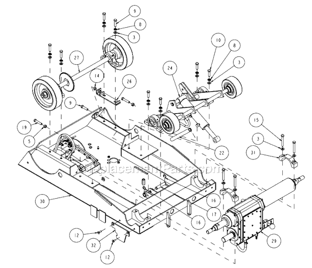 Page W Diagram and Parts List for MK-6036KBG  MK Diamond Concrete Saw
